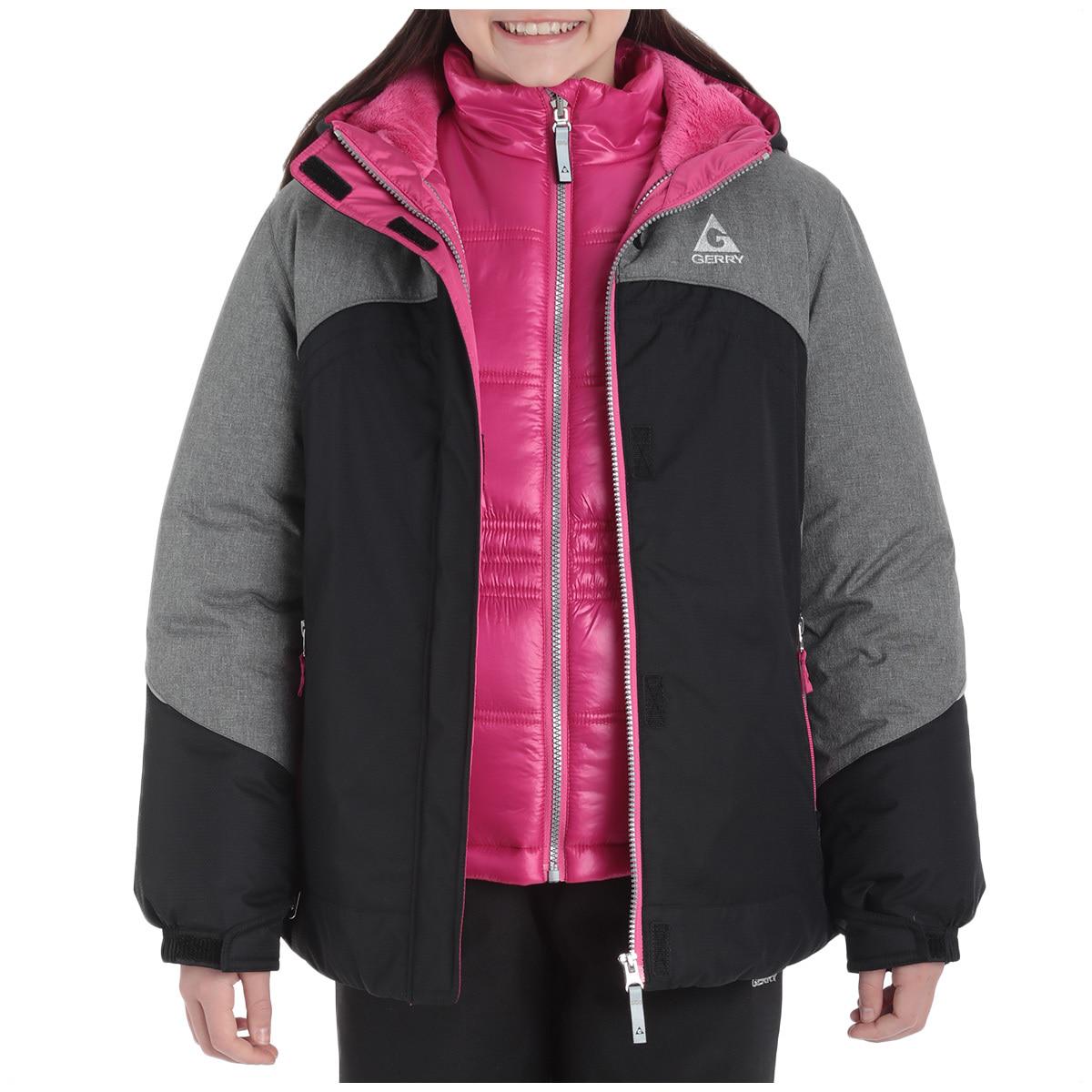 Gerry Girls' Ski Jacket and Beanie Black