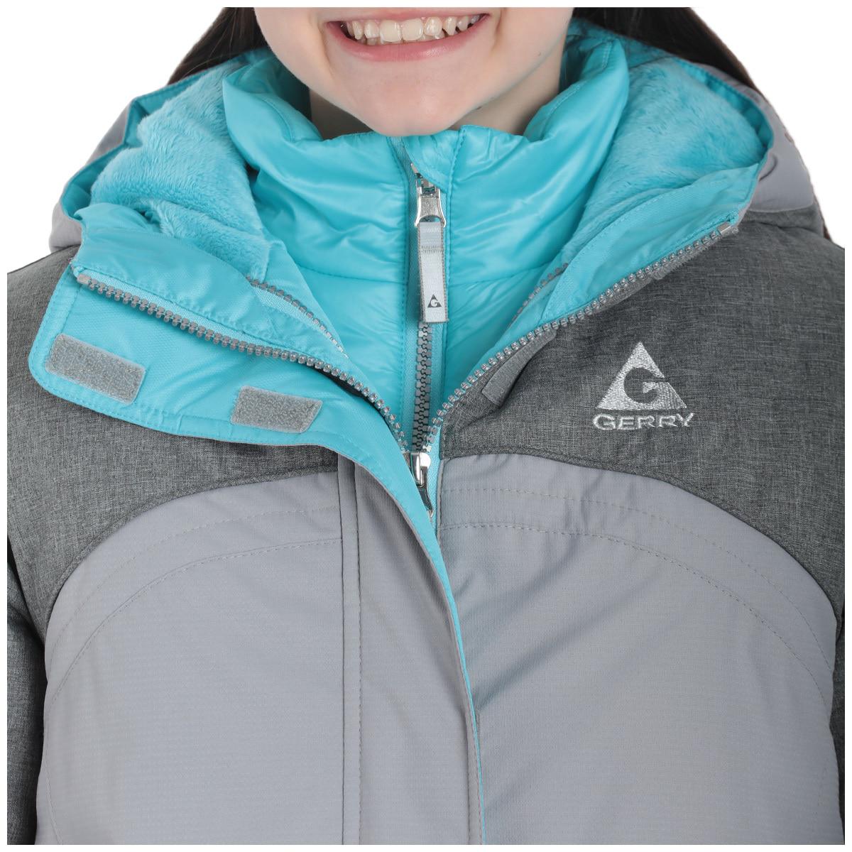 Gerry Girls' Ski Jacket and Beanie Alloy