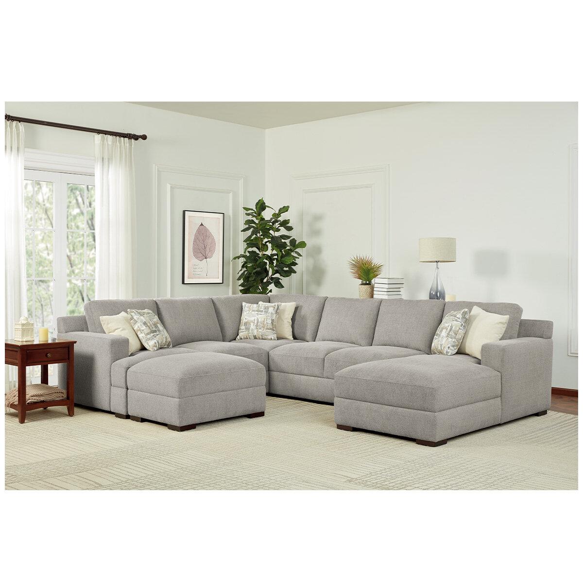 Gilman Creek Fabric Sectional With Ottoman 4 Piece