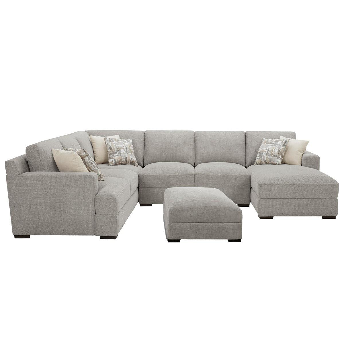 Gilman Creek Fabric Sectional With Ottoman 4 Piece