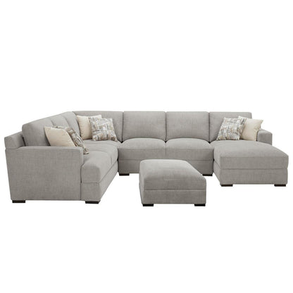 Gilman Creek Fabric Sectional With Ottoman 4 Piece