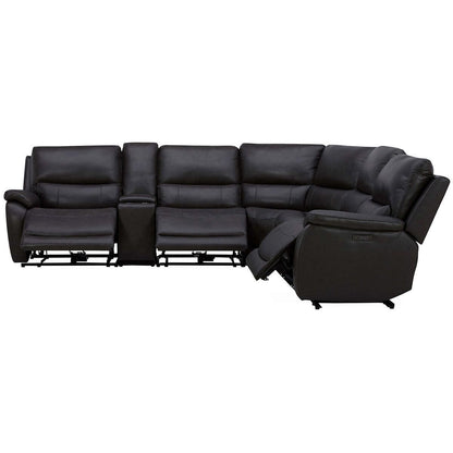 Gilman Creek Leather Power Reclining Sectional With Power Headrests