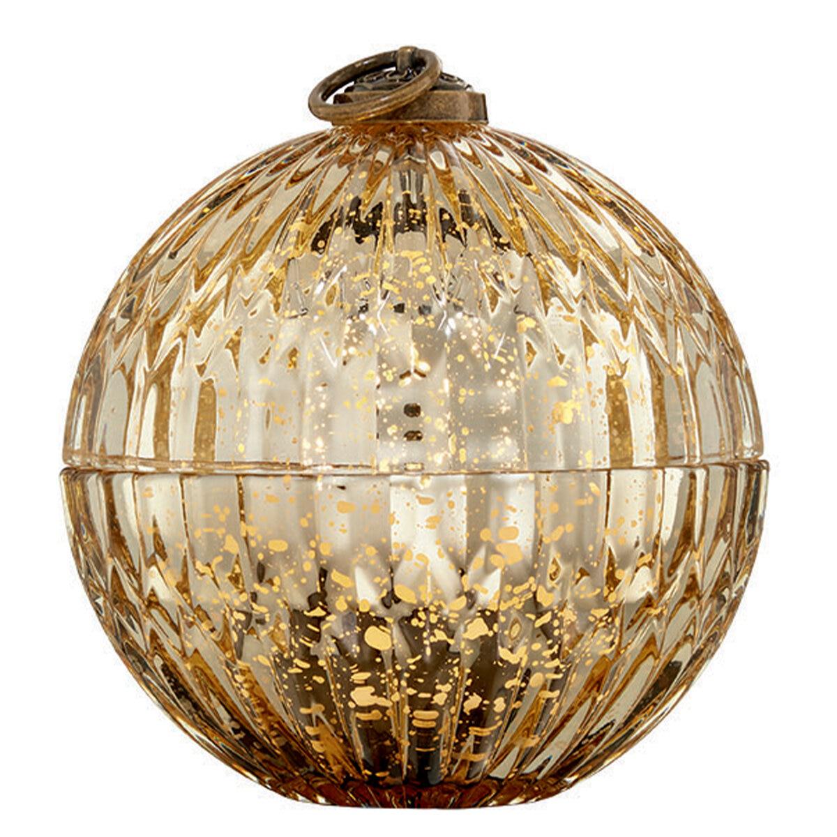 Glass Ornament With LED Candle Set 3 Piece