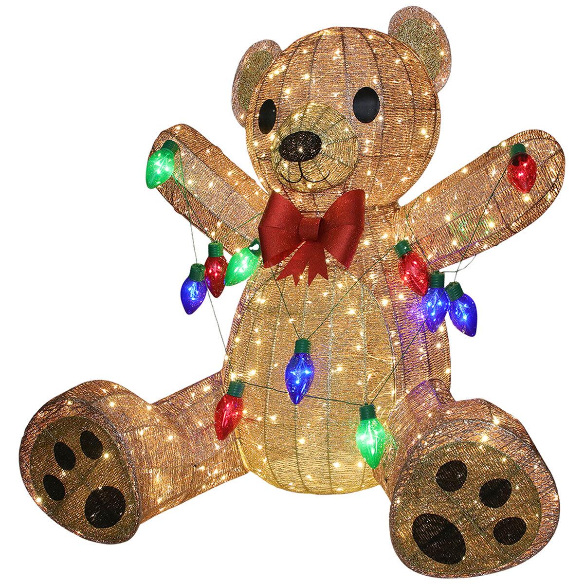 Glitter String Bear With C Bulbs And 450 Led Lights 1.5M