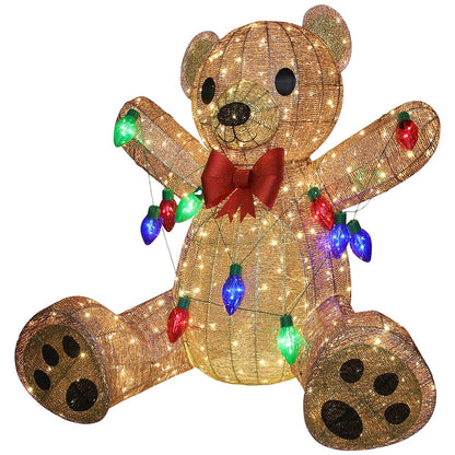 Glitter String Bear With C Bulbs And 450 Led Lights 1.5M