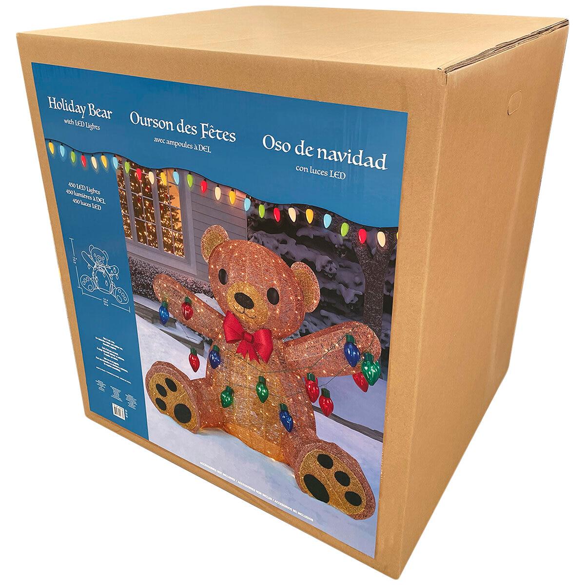 Glitter String Bear With C Bulbs And 450 Led Lights 1.5M