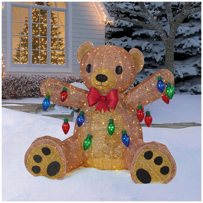 Glitter String Bear With C Bulbs And 450 Led Lights 1.5M