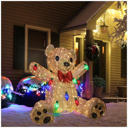 Glitter String Bear With C Bulbs And 450 Led Lights 1.5M