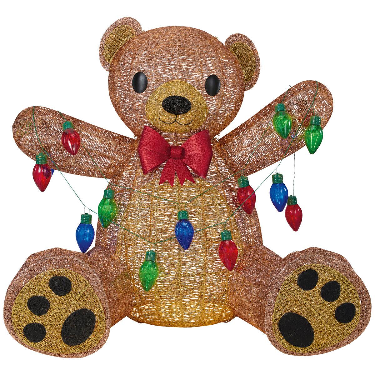 Glitter String Bear With C Bulbs And 450 Led Lights 1.5M