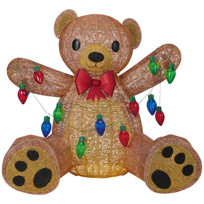 Glitter String Bear With C Bulbs And 450 Led Lights 1.5M