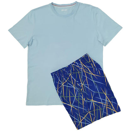 Gloster Men's Sleepwear Set Blue T Blue Needles