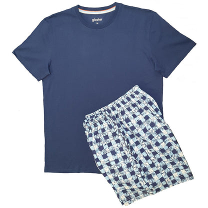 Gloster Men's Sleepwear Set Blue T Blue Needles