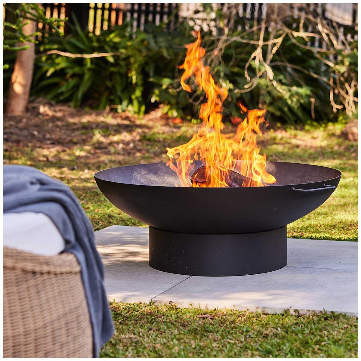 Glow Brooklyn Large Bowl Fire Pit 80cm Black