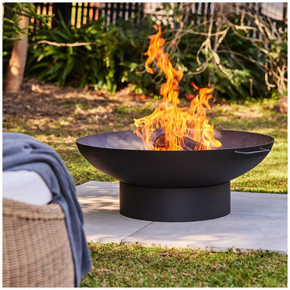 Glow Brooklyn Large Bowl Fire Pit 80cm Black