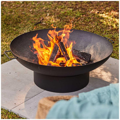 Glow Brooklyn Large Bowl Fire Pit 80cm Black