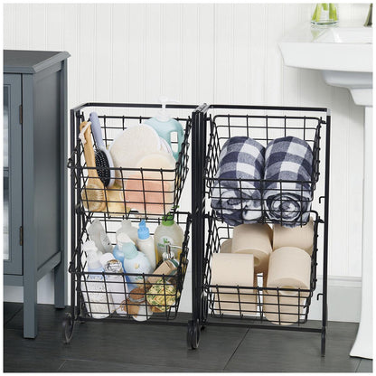 Gourmet Basics By Mikasa 4 Tier Flip Market Basket