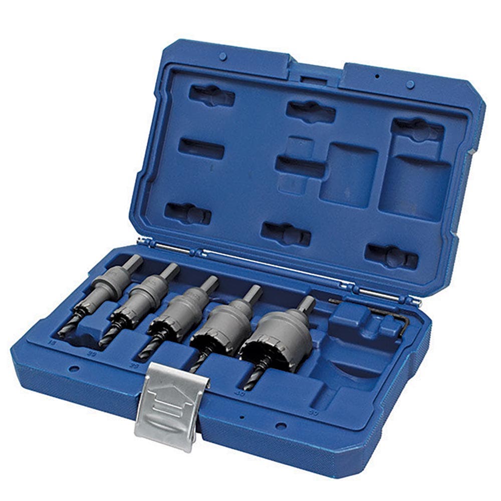 HOLEMAKER 16-40mm 25mm Deep TCT Metal Holesaw Set - 5 Piece MCTR-SET5