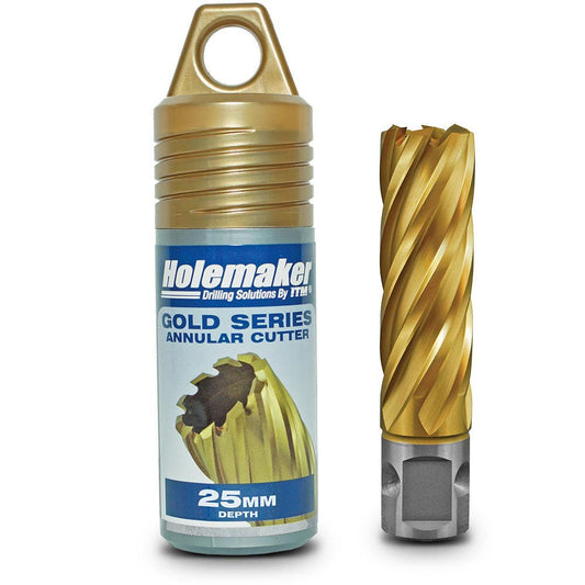 HOLEMAKER 30 x 25mm HSS-TiN Multifit Annular Cutter - GOLD SERIES
