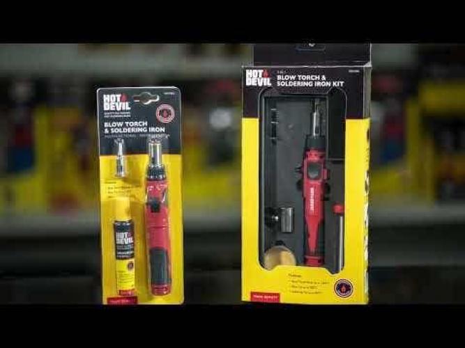 HOT DEVIL 9 Piece Slimline Soldering Iron and Blow Torch Kit HD1938K