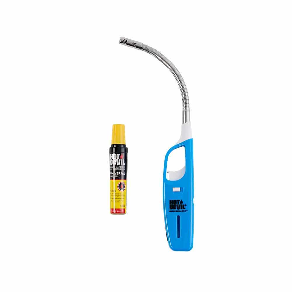 HOT DEVIL Flexible Lighter w Bonus 18ml Gas Refill HDFL