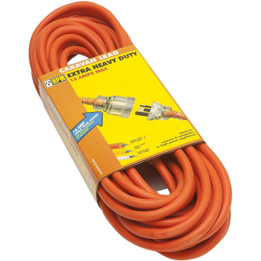 HPM 8m 15A 1.5mm Extension Lead and Plug Caravan Xheavy Duty R2908 15