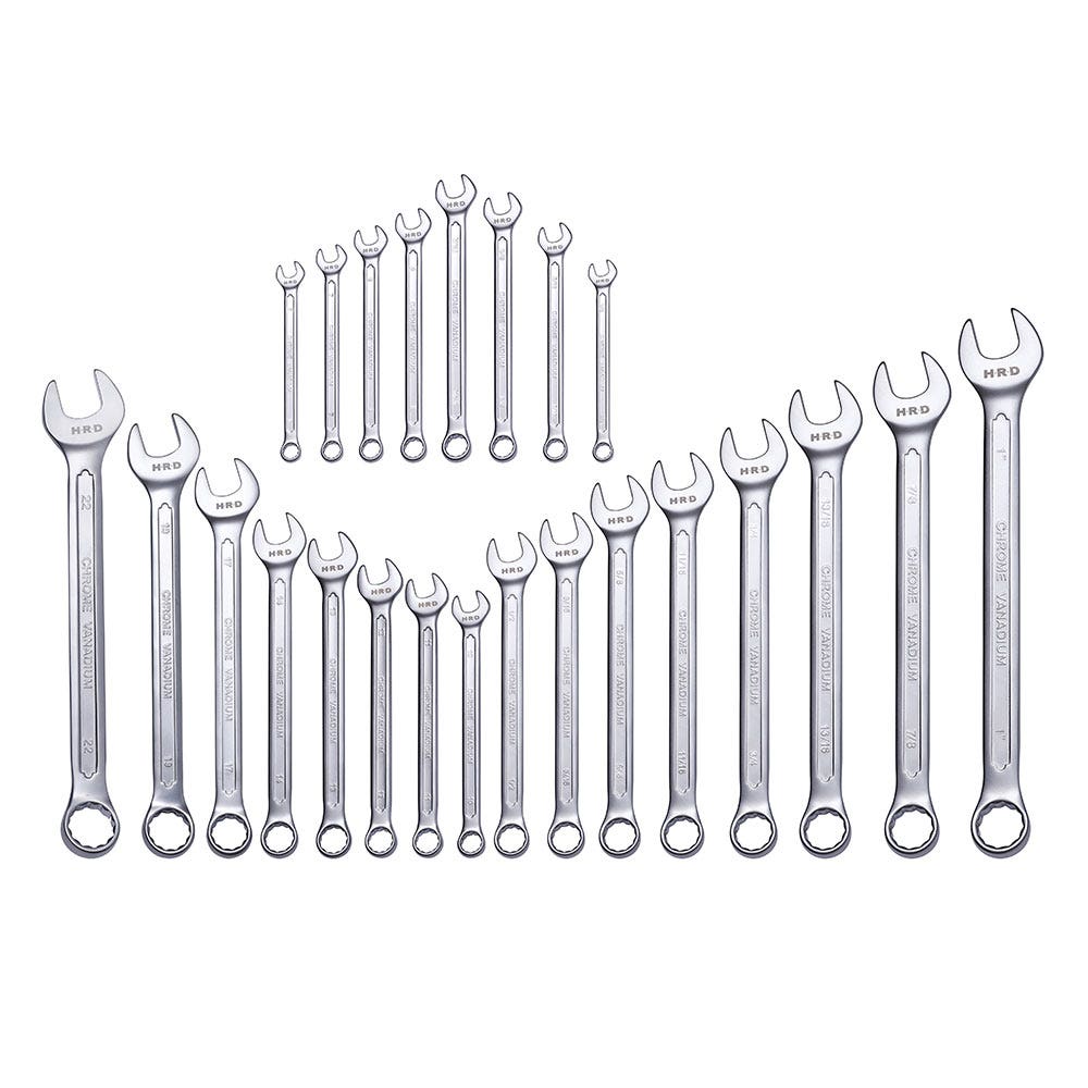 HRD 24 Piece 6-22mm Ring and Open End Spanner Set HCSSM24