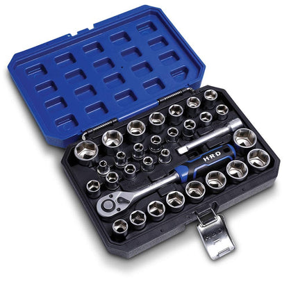HRD 31 Piece 1 2 Inch Drive AF Metric Socket Set H12VS31
