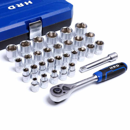 HRD 31 Piece 1 2 Inch Drive AF Metric Socket Set H12VS31