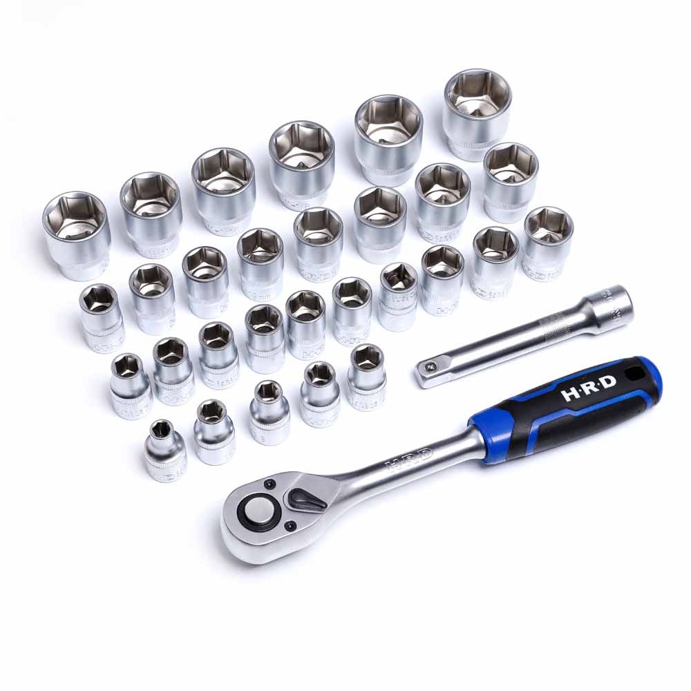 HRD 31 Piece 1 2 Inch Drive AF Metric Socket Set H12VS31