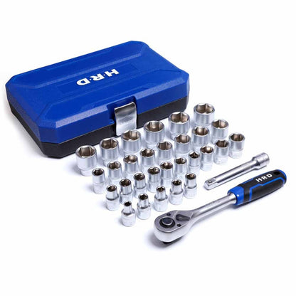 HRD 31 Piece 1 2 Inch Drive AF Metric Socket Set H12VS31