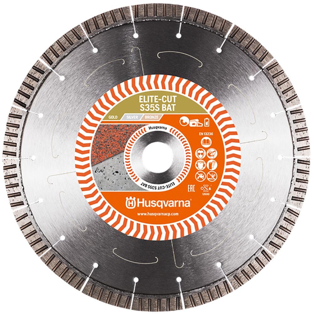 HUSQVARNA 230 x 22.2mm Segmented Diamond Blade for Concrete Cutting