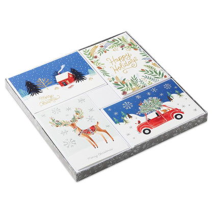 Hallmark Traditional Holiday Card Assortment 40 Pack Elegant Metallics