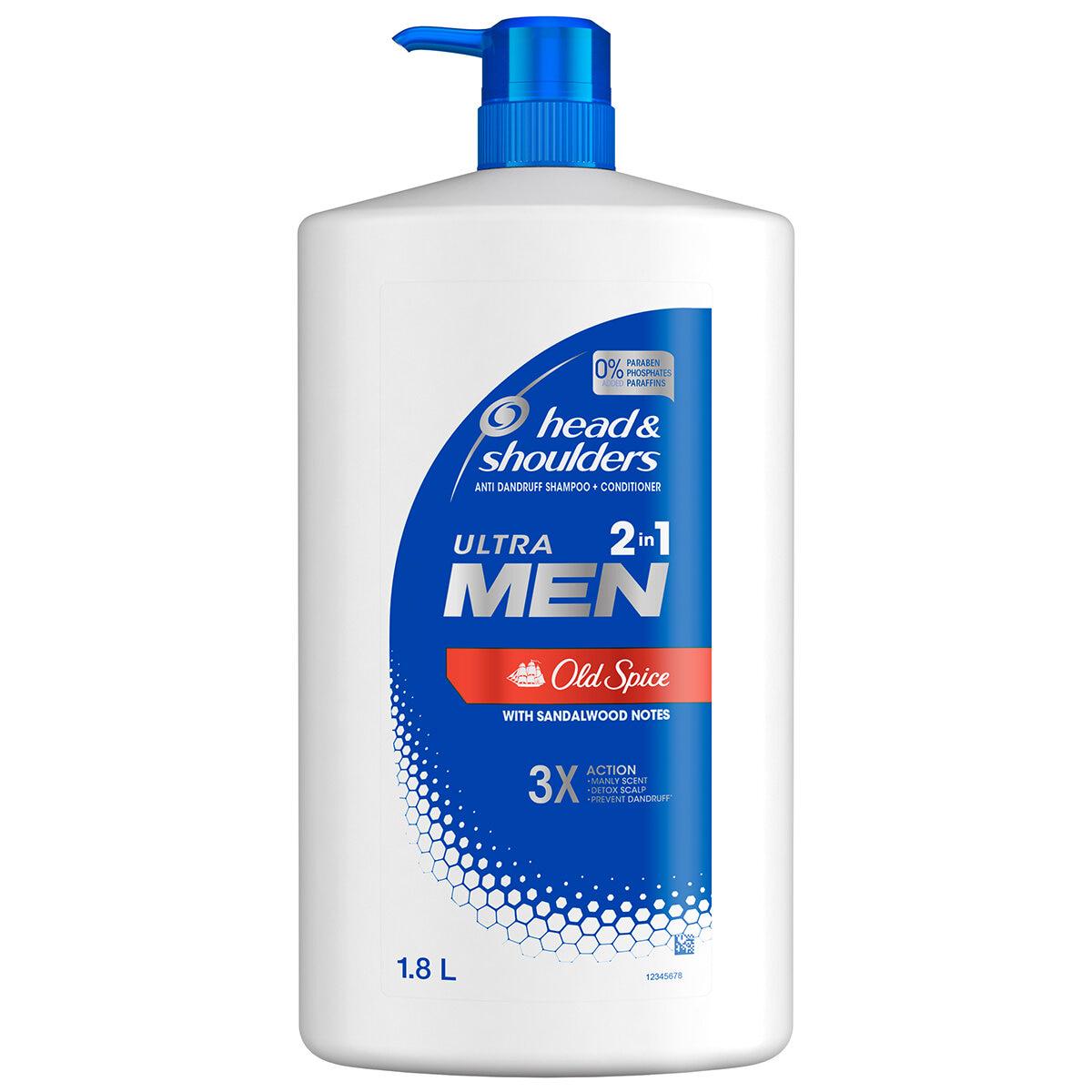 Head and Shoulders Ultra Men 2 In 1 Old Spice Shampoo And Conditioner 1.8L