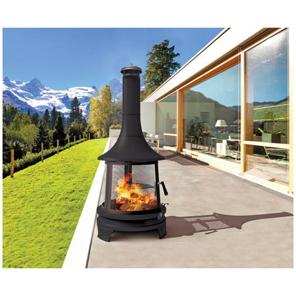 Hello Outdoors Chiminea With Cooking Grill
