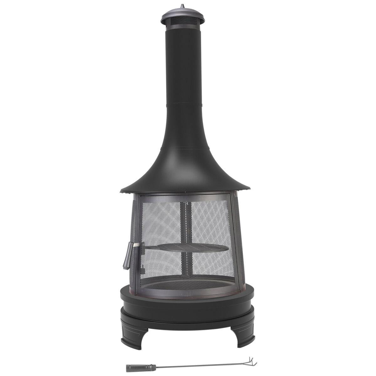 Hello Outdoors Chiminea With Cooking Grill