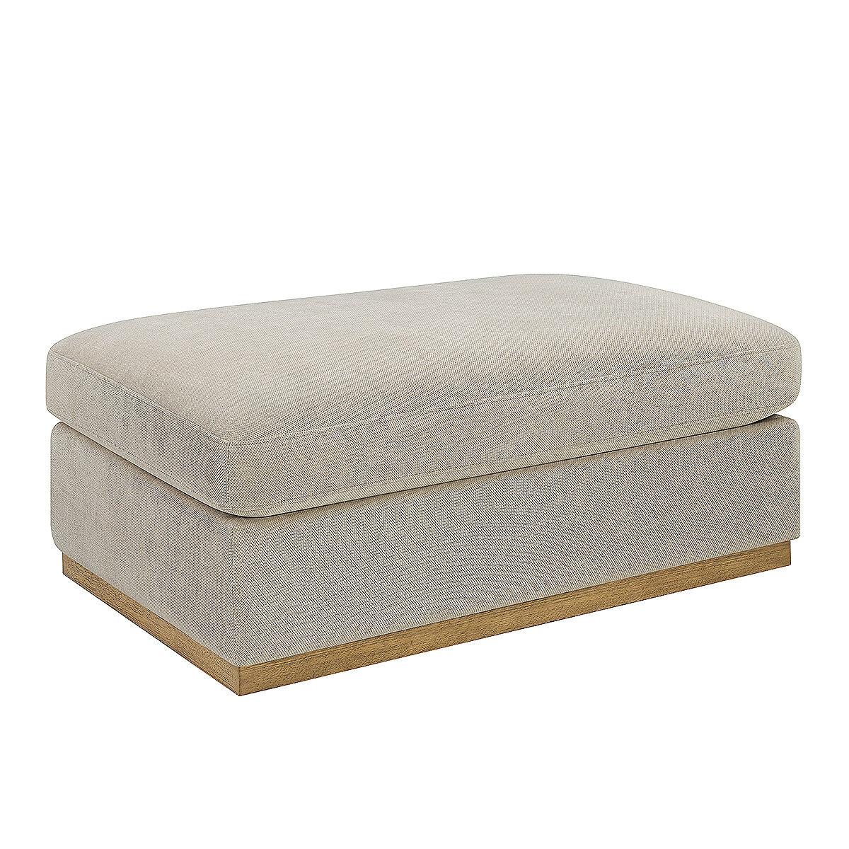 Henredon 4 Piece Fabric Sectional With Ottoman