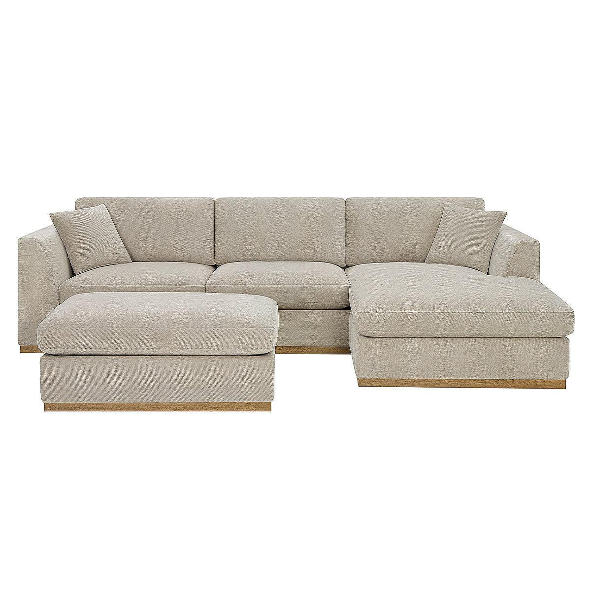 Henredon 4 Piece Fabric Sectional With Ottoman