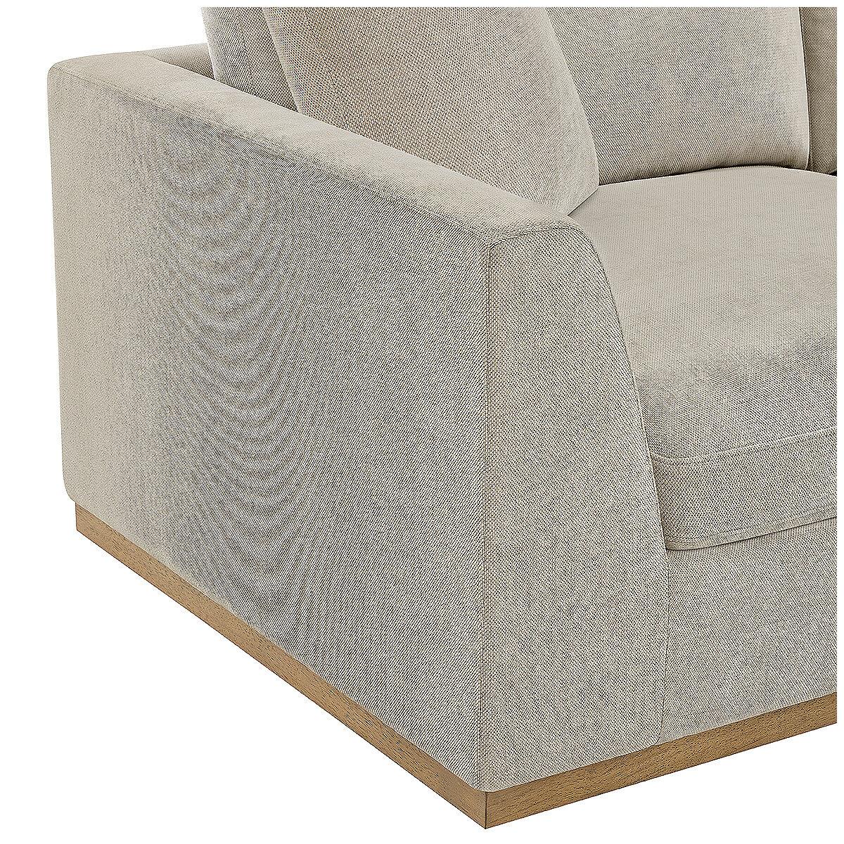 Henredon 4 Piece Fabric Sectional With Ottoman
