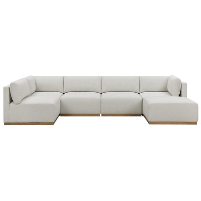 Henredon Fabric Modular Sectional With Ottoman 6 Piece