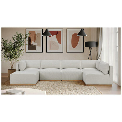 Henredon Fabric Modular Sectional With Ottoman 6 Piece