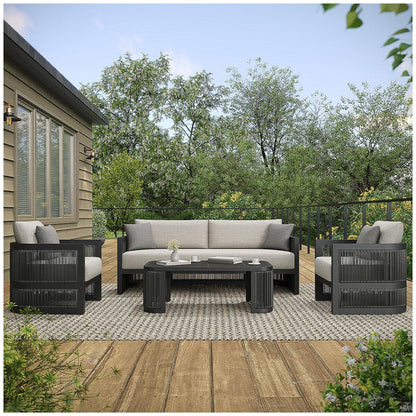 Henredon Saddleton 4 Piece Outdoor Seating Set