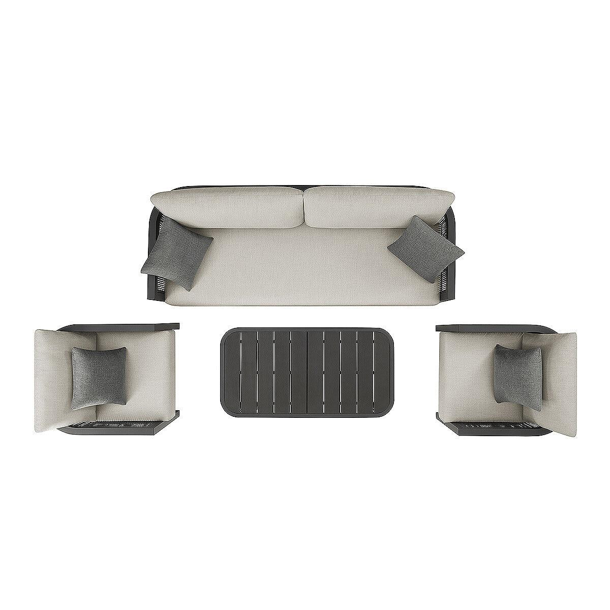 Henredon Saddleton 4 Piece Outdoor Seating Set
