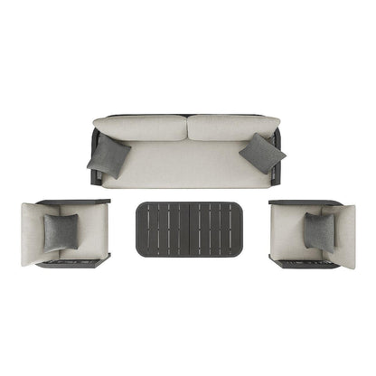 Henredon Saddleton 4 Piece Outdoor Seating Set