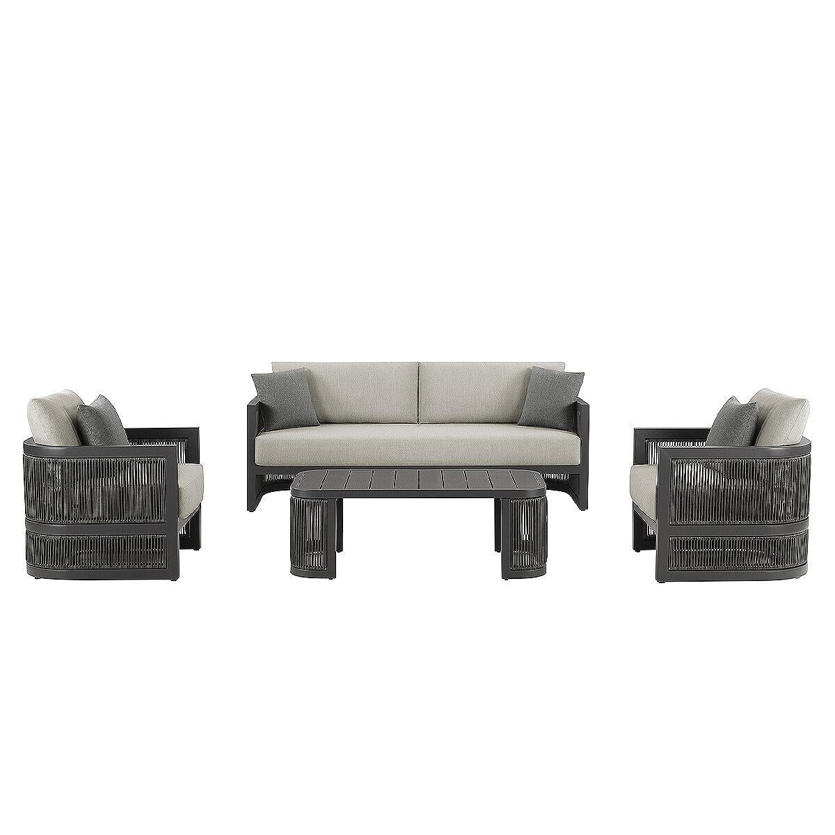 Henredon Saddleton 4 Piece Outdoor Seating Set