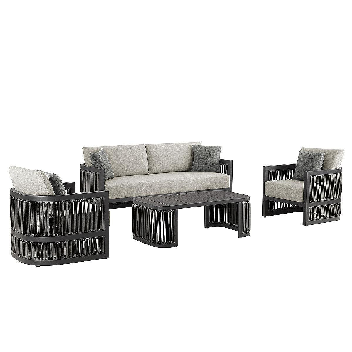 Henredon Saddleton 4 Piece Outdoor Seating Set