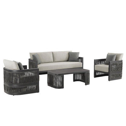 Henredon Saddleton 4 Piece Outdoor Seating Set