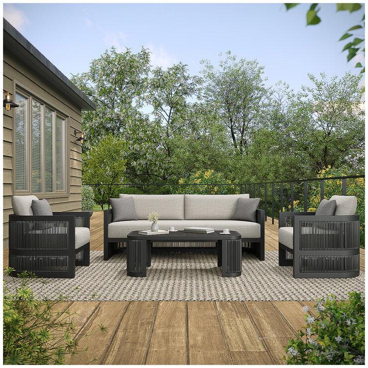 Henredon Saddleton 4 Piece Outdoor Seating Set