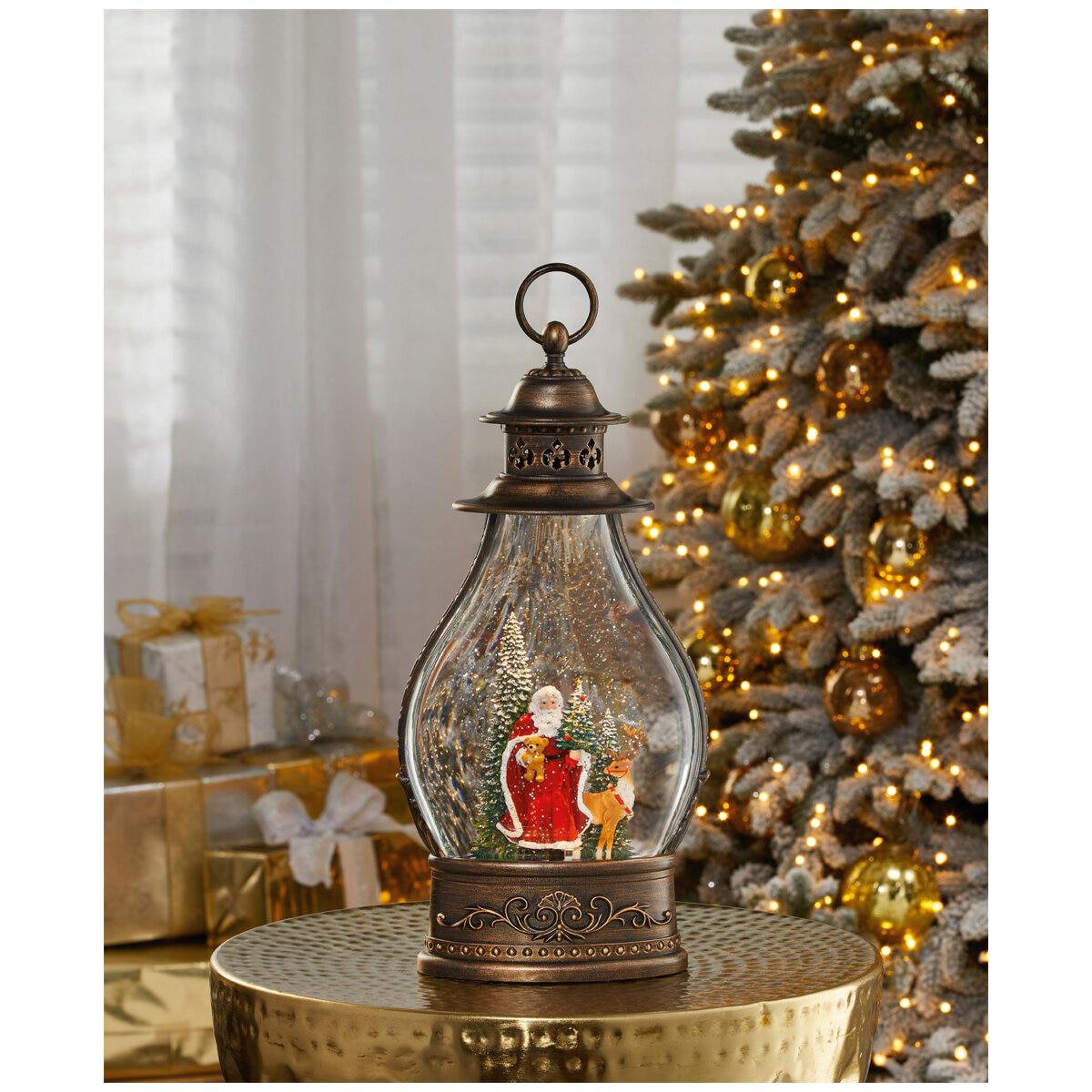 Holiday Scene Lanterns With LED lights Santa