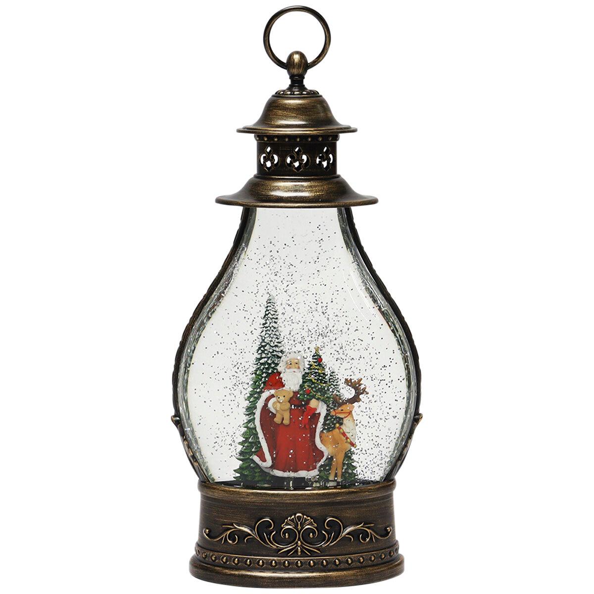 Holiday Scene Lanterns With LED lights Santa