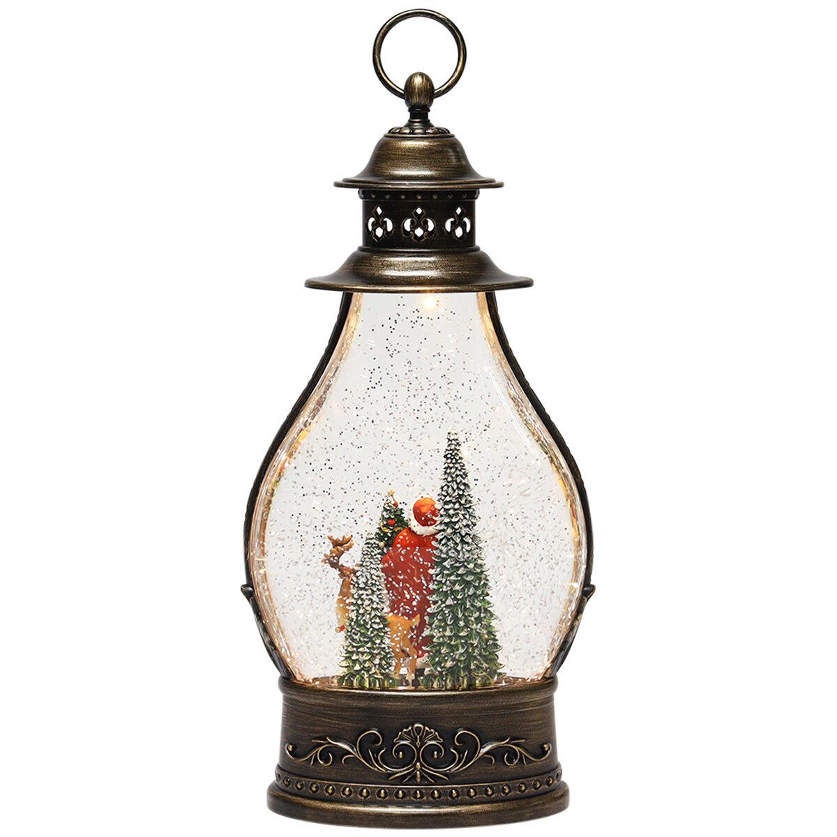 Holiday Scene Lanterns With LED lights Santa